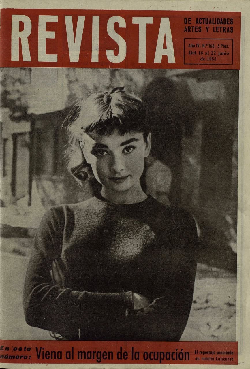 REVISTA DE ACTUALIDADES ARTES Y LETRAS magazine side cover Issue 166 16 June 1955