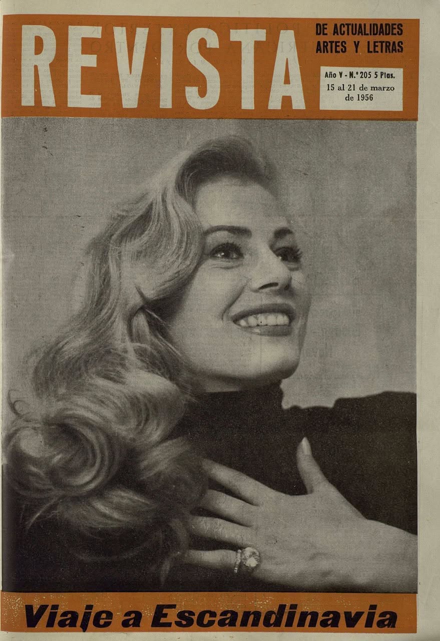 REVISTA DE ACTUALIDADES ARTES Y LETRAS magazine side cover Issue 205 15 March 1956