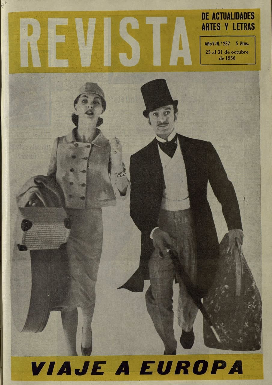 REVISTA DE ACTUALIDADES ARTES Y LETRAS magazine side cover Issue 237 25 October 1956