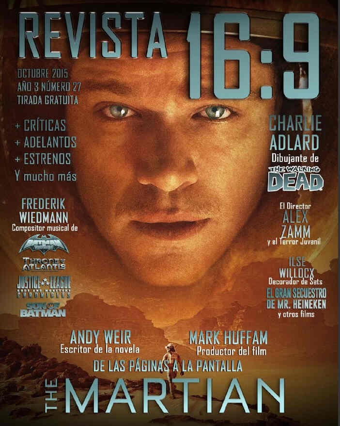 REVISTA 16:9 magazine side cover Issue 27 October 2015