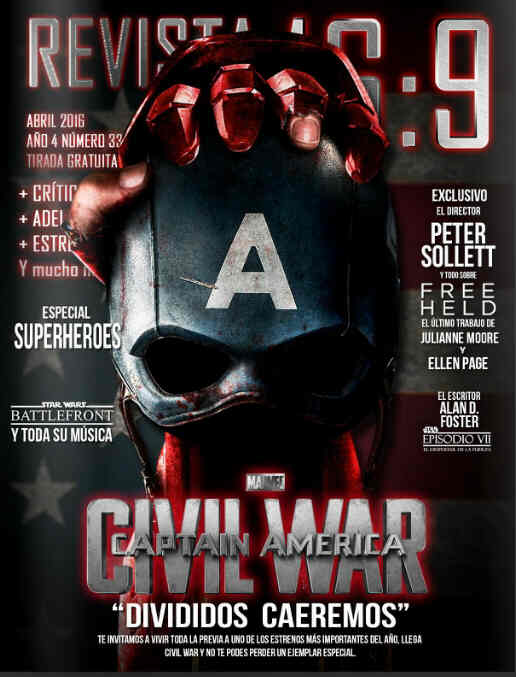 REVISTA 16:9 magazine side cover Issue 33 April 2016