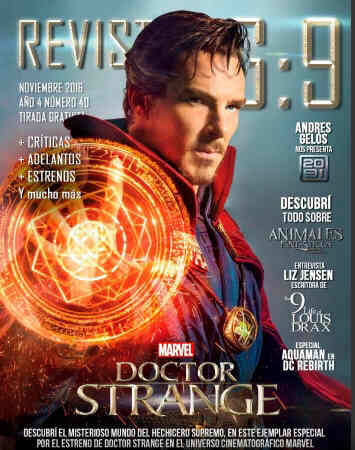 REVISTA 16:9 magazine side cover Issue 40 November 2016