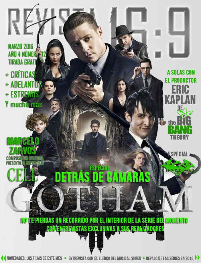 REVISTA 16:9 magazine side cover Issue 32 March 2016