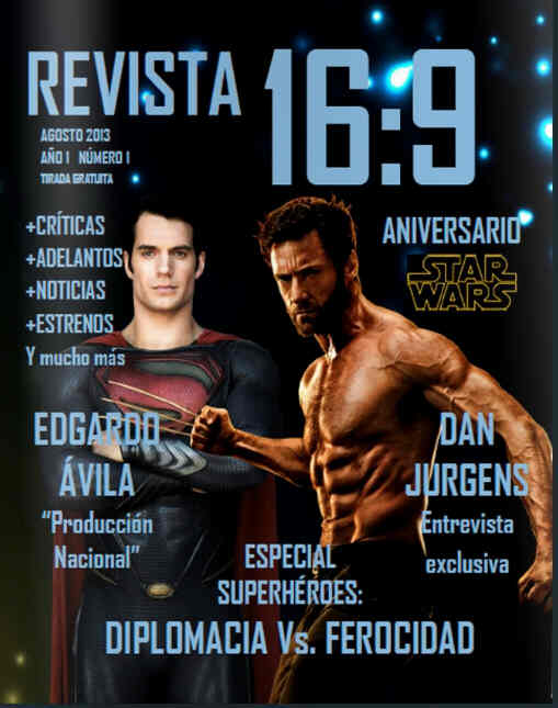 REVISTA 16:9 magazine side cover Issue 1 August 2013