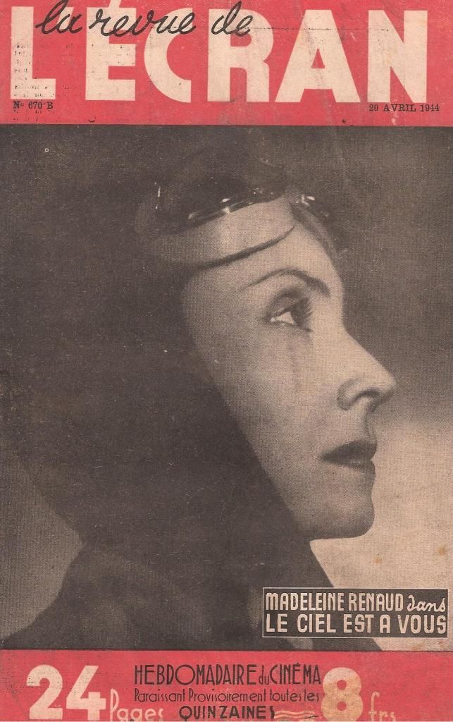 REVUE DE L ECRAN magazine side cover Issue 670 20 April 1944