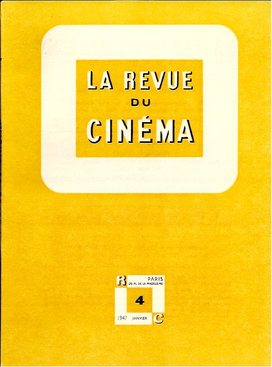 REVUE DU CINEMA | LA magazine side cover Issue 4 January 1947