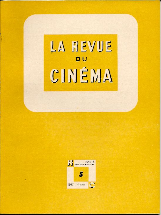 REVUE DU CINEMA | LA magazine side cover Issue 5 February 1947