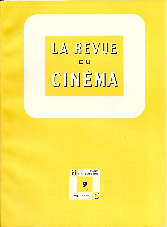 REVUE DU CINEMA | LA magazine side cover Issue 9 January 1948