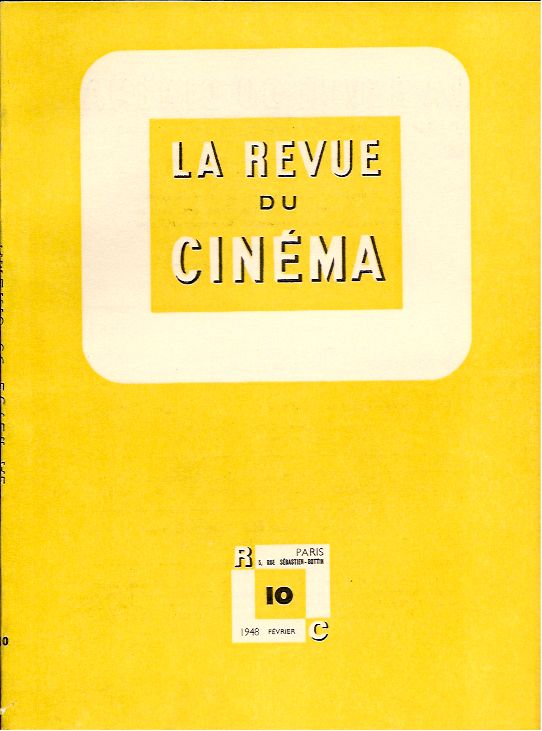 REVUE DU CINEMA | LA magazine side cover Issue 10 February 1948