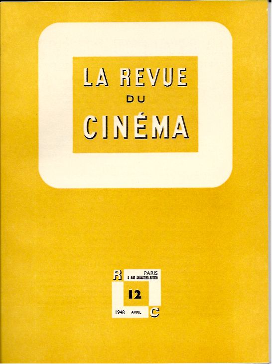 REVUE DU CINEMA | LA magazine side cover Issue 12 April 1948