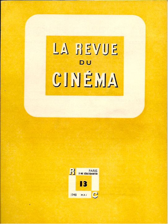 REVUE DU CINEMA | LA magazine side cover Issue 13 May 1948