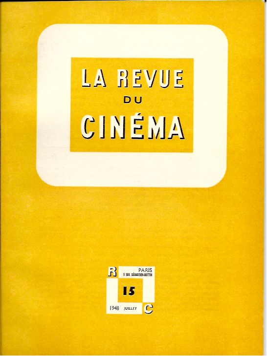 REVUE DU CINEMA | LA magazine side cover Issue 15 July 1948