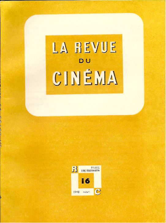 REVUE DU CINEMA | LA magazine side cover Issue 16 August 1948