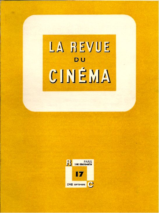 REVUE DU CINEMA | LA magazine side cover Issue 17 September 1948