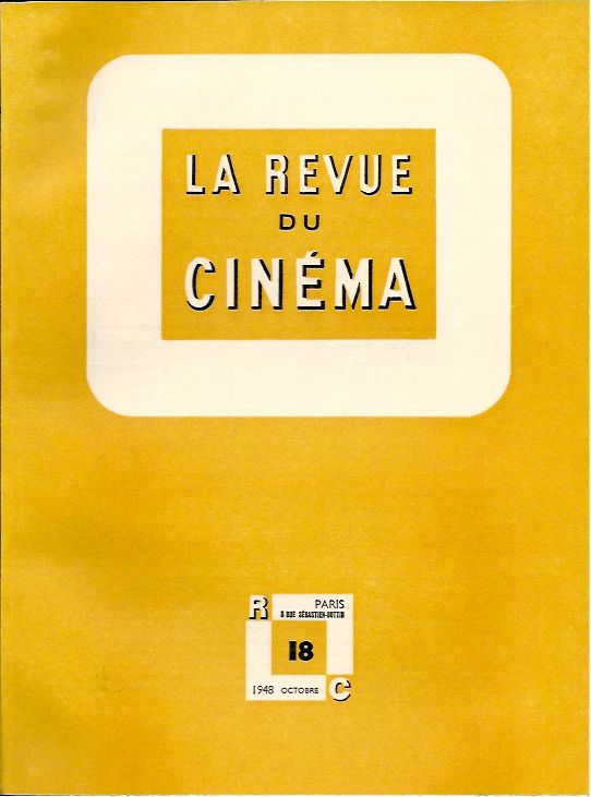 REVUE DU CINEMA | LA magazine side cover Issue 18 October 1948