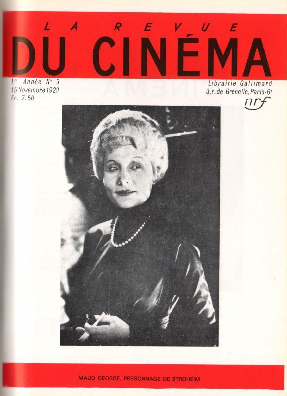 REVUE DU CINEMA | LA magazine side cover Issue 5 November 1929