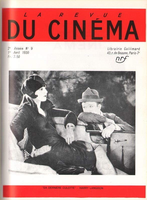 REVUE DU CINEMA | LA magazine side cover Issue 9 April 1930