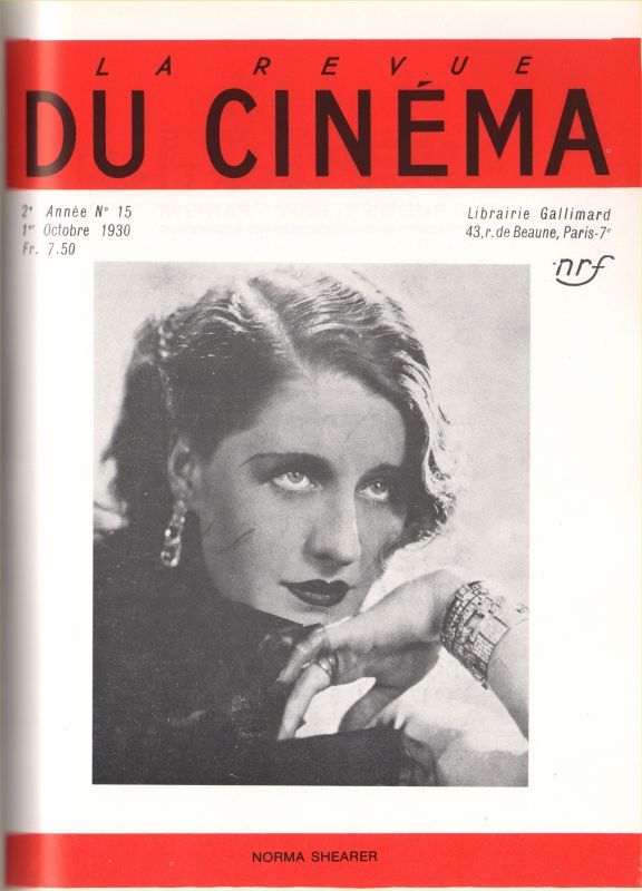 REVUE DU CINEMA | LA magazine side cover Issue 15 October 1930