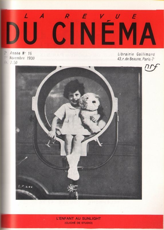 REVUE DU CINEMA | LA magazine side cover Issue 16 November 1930