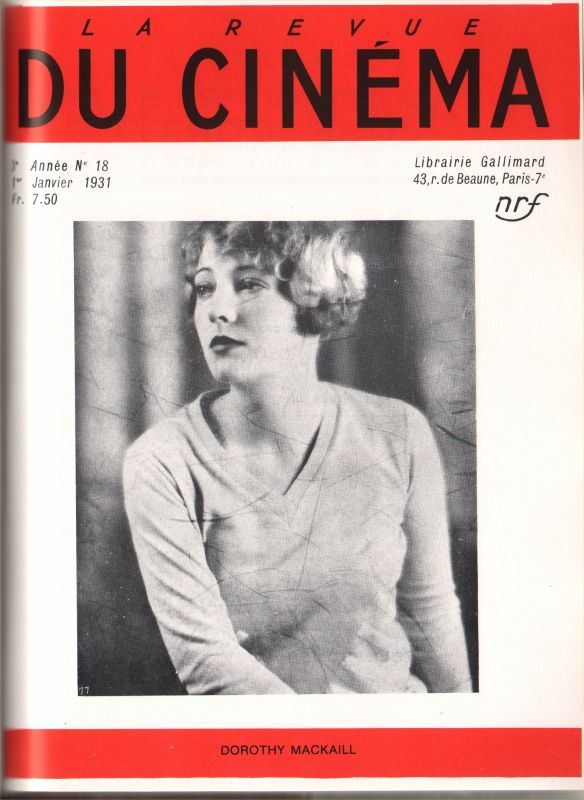 REVUE DU CINEMA | LA magazine side cover Issue 18 January 1931