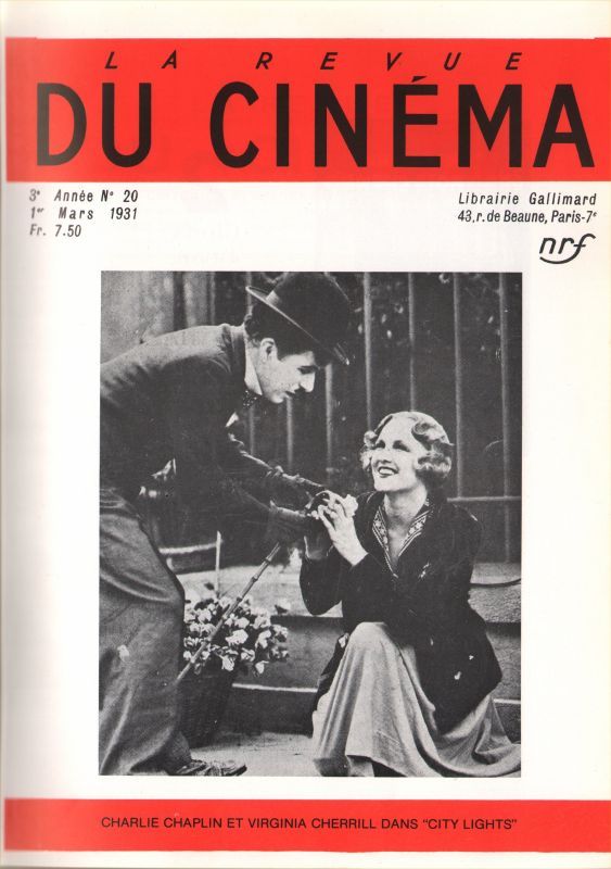 REVUE DU CINEMA | LA magazine side cover Issue 20 March 1931