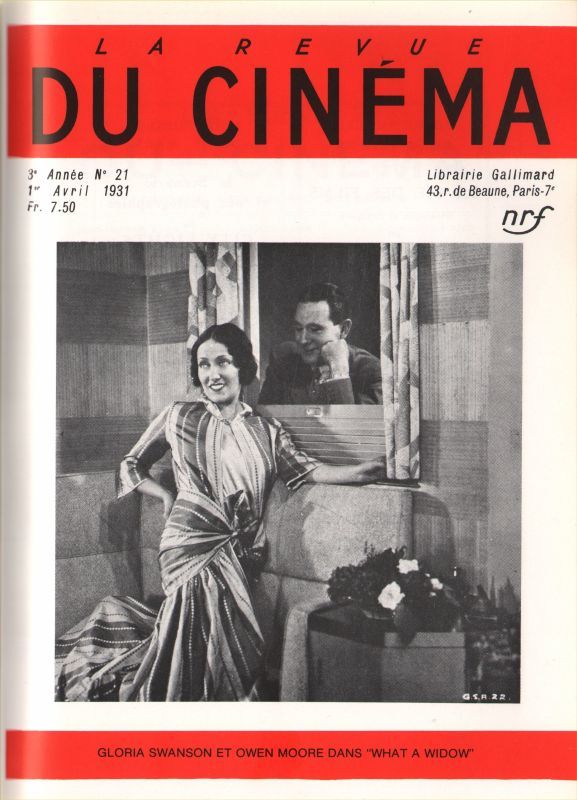 REVUE DU CINEMA | LA magazine side cover Issue 21 April 1931