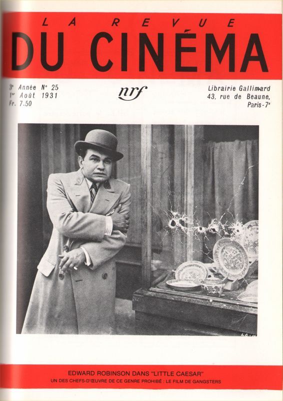 REVUE DU CINEMA | LA magazine side cover Issue 25 August 1931