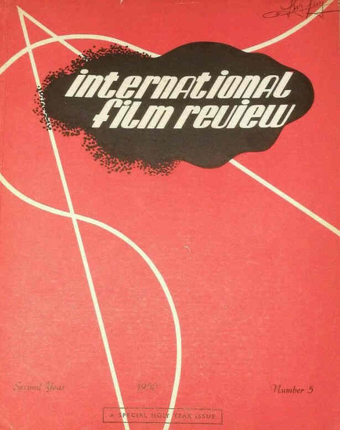 REVUE INTERNATIONALE DU CINEMA magazine side cover Issue 5 January 1950