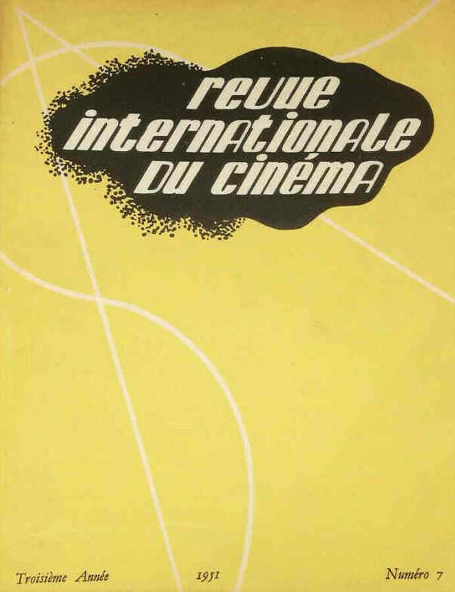 REVUE INTERNATIONALE DU CINEMA magazine side cover Issue 7 January 1951