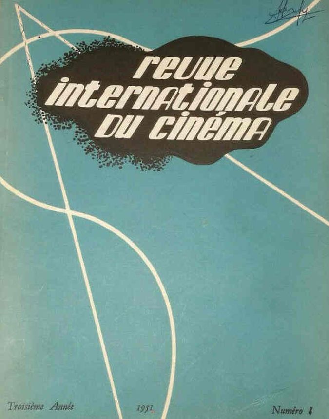 REVUE INTERNATIONALE DU CINEMA magazine side cover Issue 8 April 1951