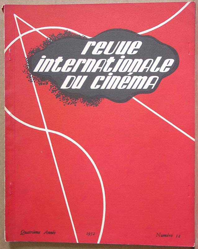 REVUE INTERNATIONALE DU CINEMA magazine side cover Issue 12 April 1952