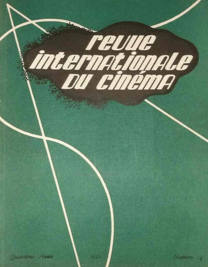 REVUE INTERNATIONALE DU CINEMA magazine side cover Issue 14 October 1952
