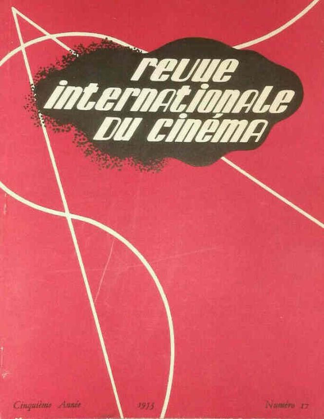 REVUE INTERNATIONALE DU CINEMA magazine side cover Issue 17 July 1953