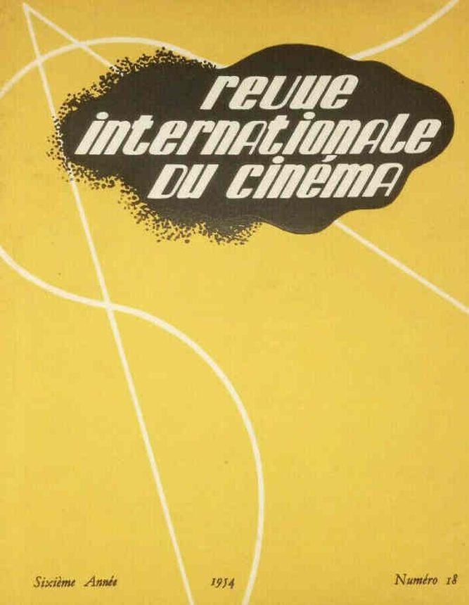 REVUE INTERNATIONALE DU CINEMA magazine side cover Issue 18 January 1954