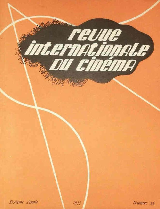 REVUE INTERNATIONALE DU CINEMA magazine side cover Issue 22  1955