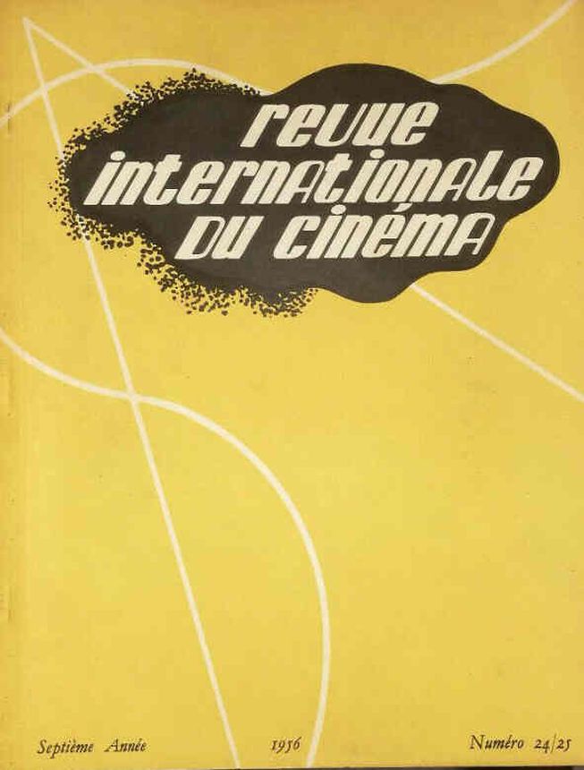REVUE INTERNATIONALE DU CINEMA magazine side cover Issue 24-25  April 1956
