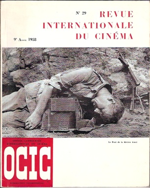 REVUE INTERNATIONALE DU CINEMA magazine side cover Issue 29 January 1958