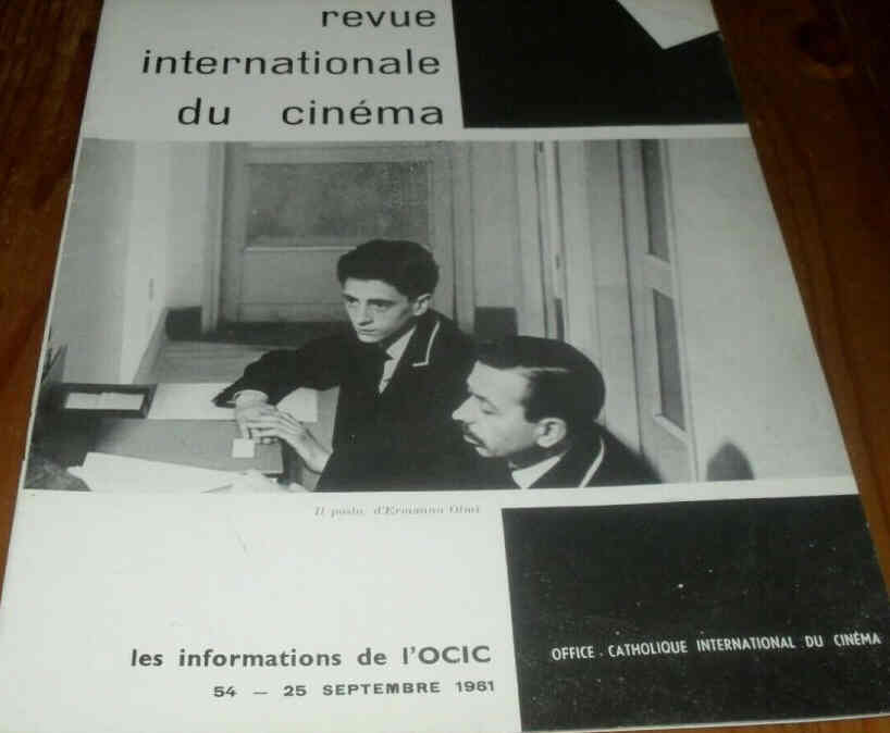 REVUE INTERNATIONALE DU CINEMA magazine side cover Issue 54 September 1961