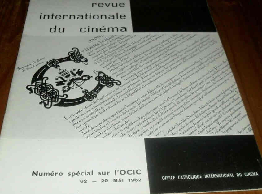 REVUE INTERNATIONALE DU CINEMA magazine side cover Issue 62 May/June 1962