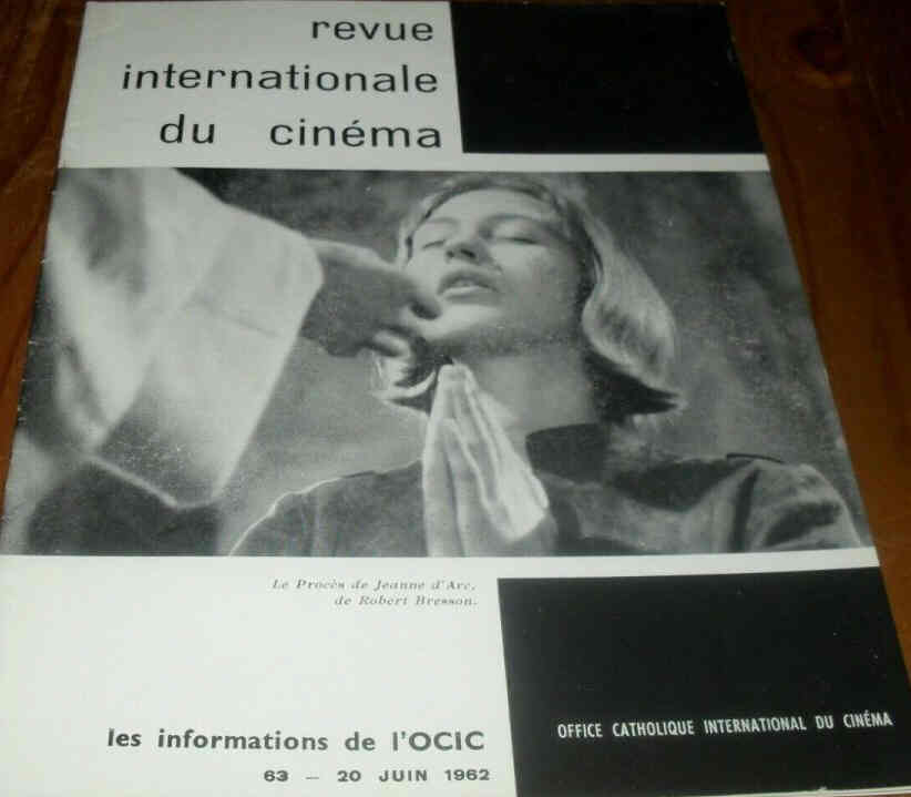 REVUE INTERNATIONALE DU CINEMA magazine side cover Issue 63 July/August 1962
