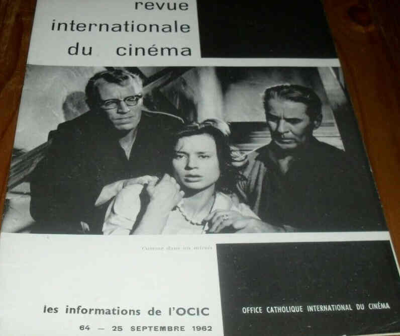 REVUE INTERNATIONALE DU CINEMA magazine side cover Issue 64 September 1962