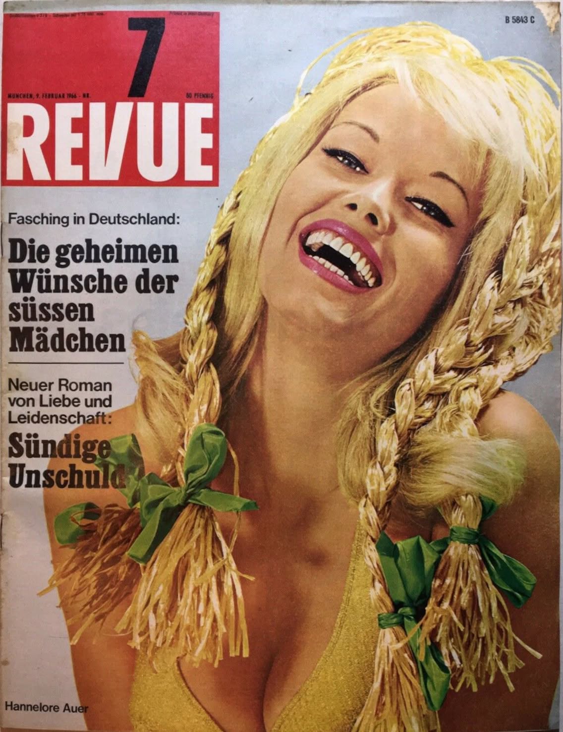 REVUE DIE WELTILLUSTRIERTE magazine side cover Issue 7 9 February 1966