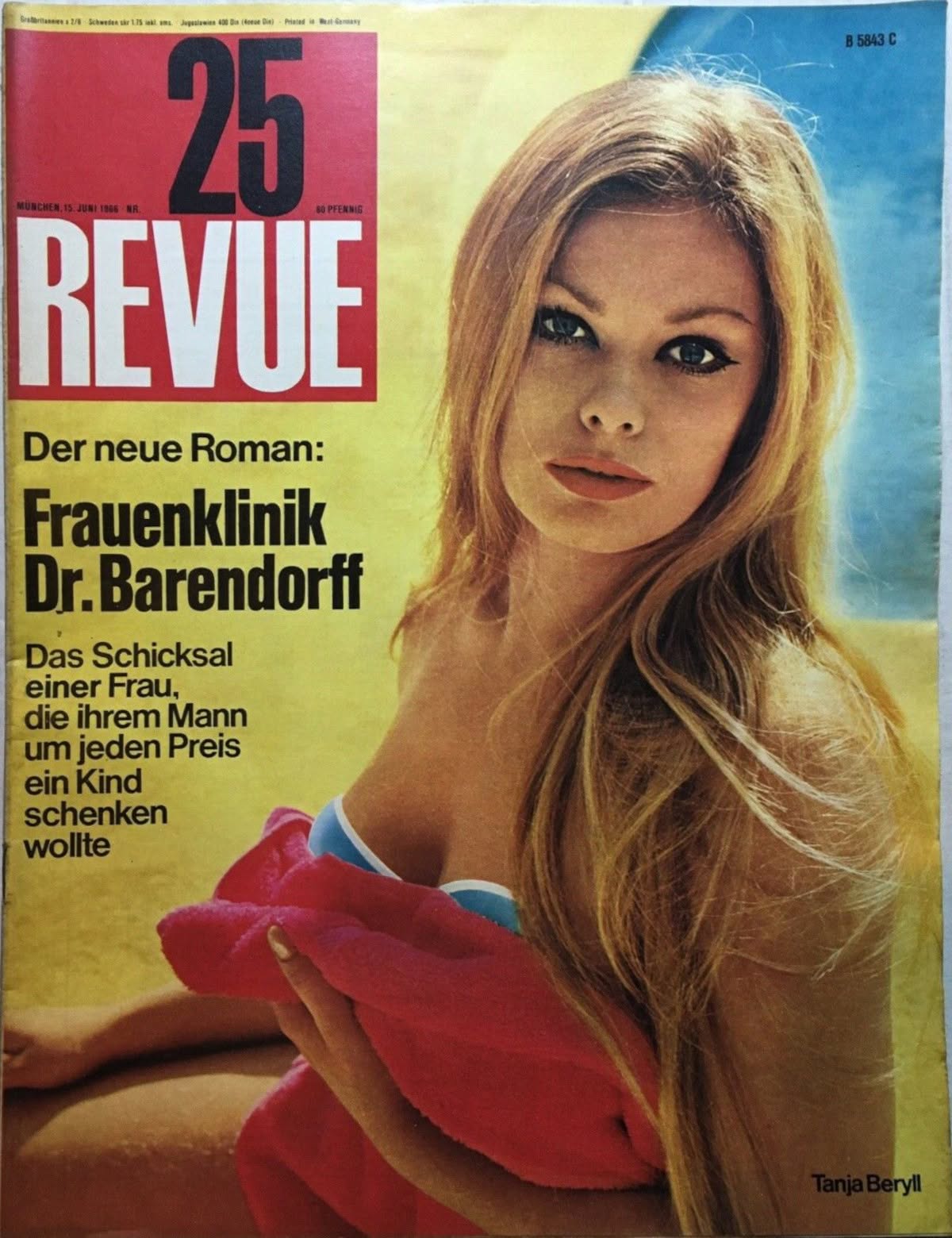 REVUE DIE WELTILLUSTRIERTE magazine side cover Issue 25 15 June 1966