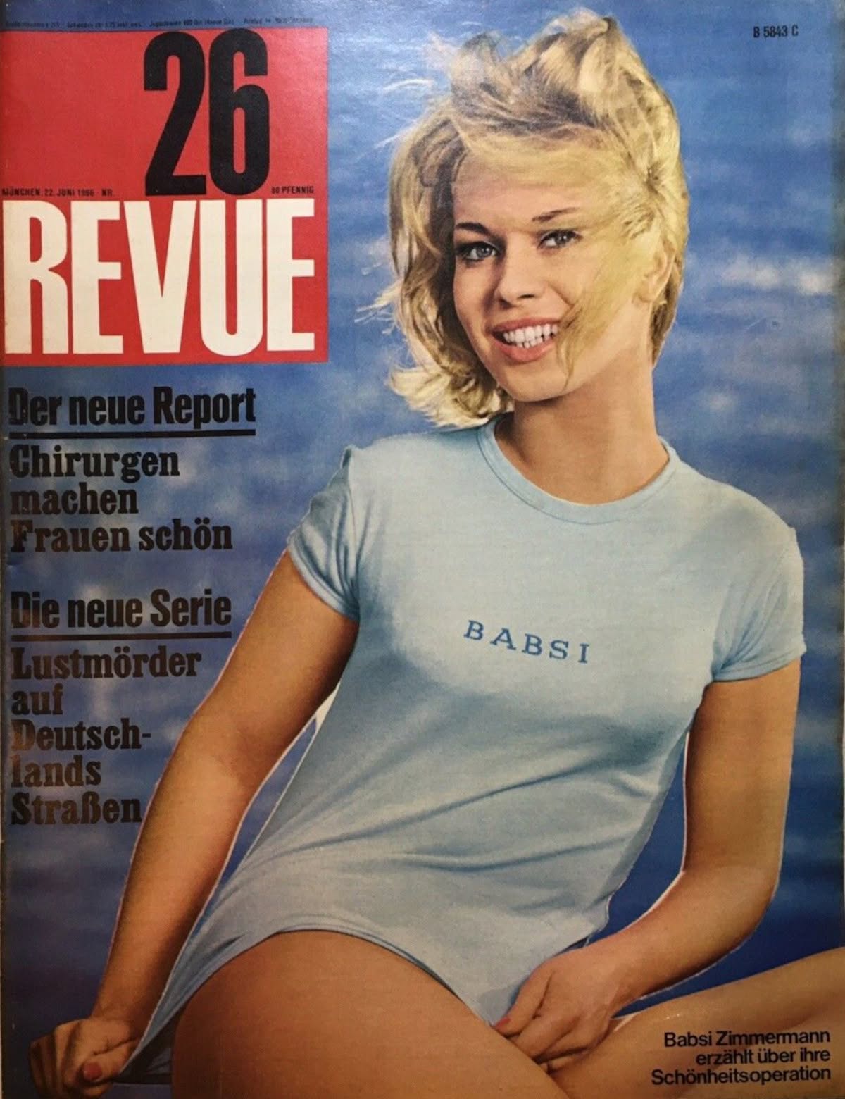 REVUE DIE WELTILLUSTRIERTE magazine side cover Issue 26 22 June 1966
