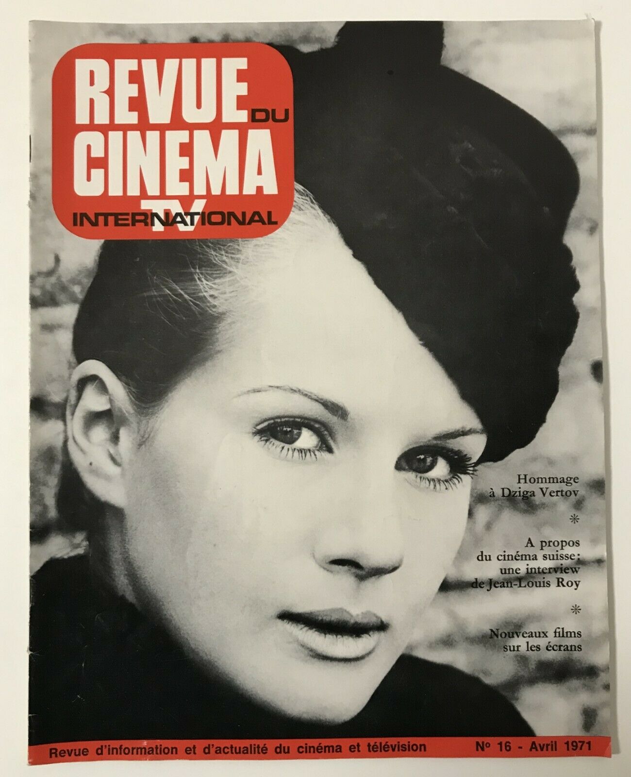 REVUE DU CINEMA INTERNATIONAL magazine side cover Issue 16  April 1971