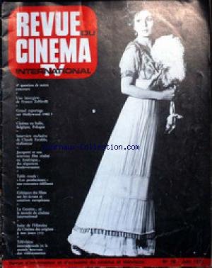 REVUE DU CINEMA INTERNATIONAL magazine side cover Issue 22 2 June 1977