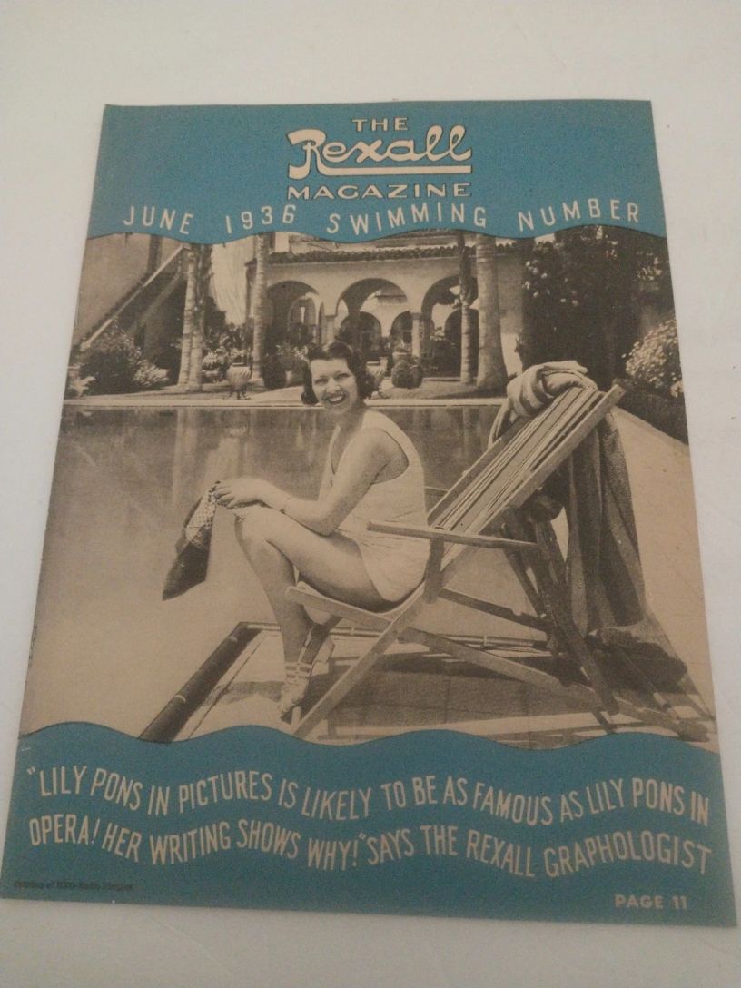 REXALL MAGAZINE magazine side cover  June 1936