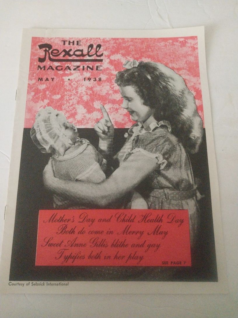 REXALL MAGAZINE magazine side cover  May 1938