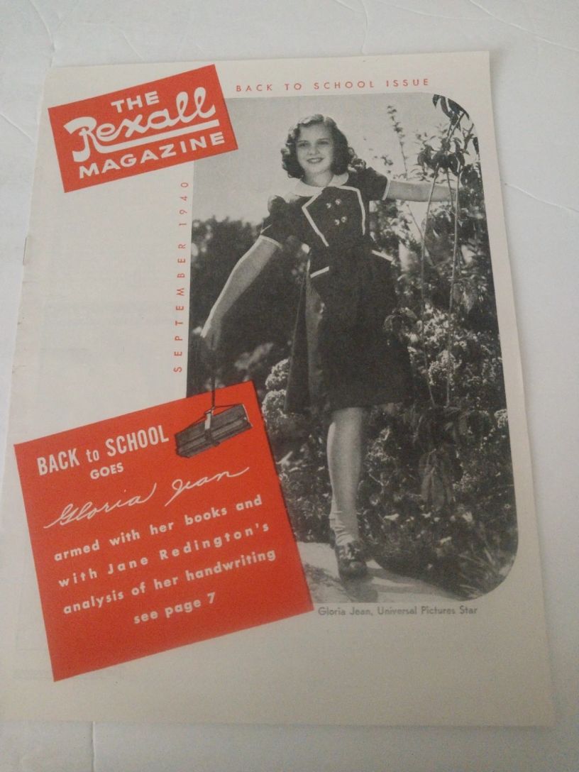 REXALL MAGAZINE magazine side cover  September 1940