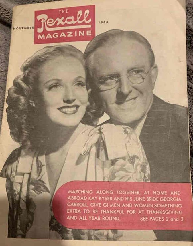 REXALL MAGAZINE magazine side cover  November 1944